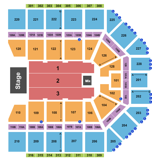 Van Andel Arena TSO Seating Chart