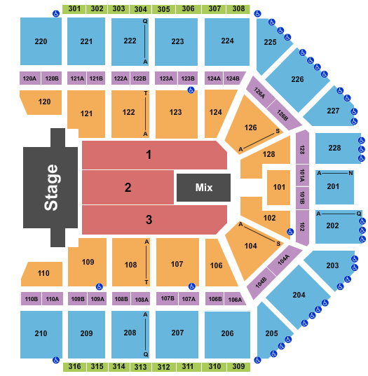 Van Andel Arena TSO Seating Chart